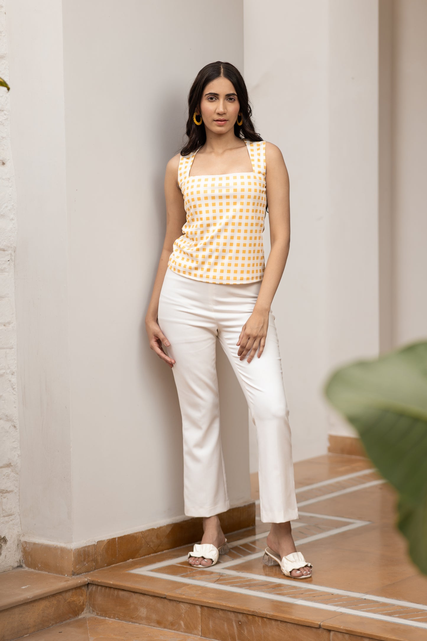 Yellow Checkered Top