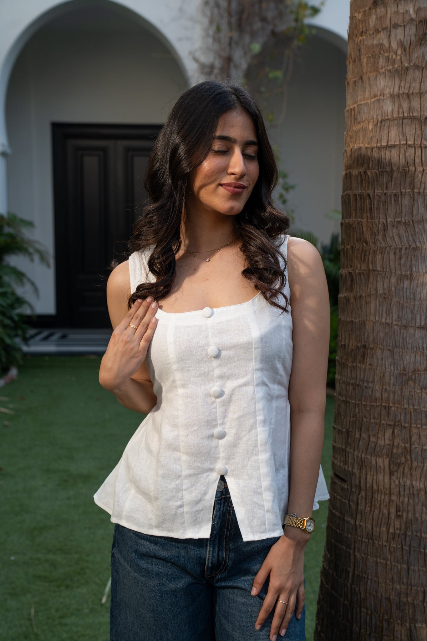 Eyra Linen Top