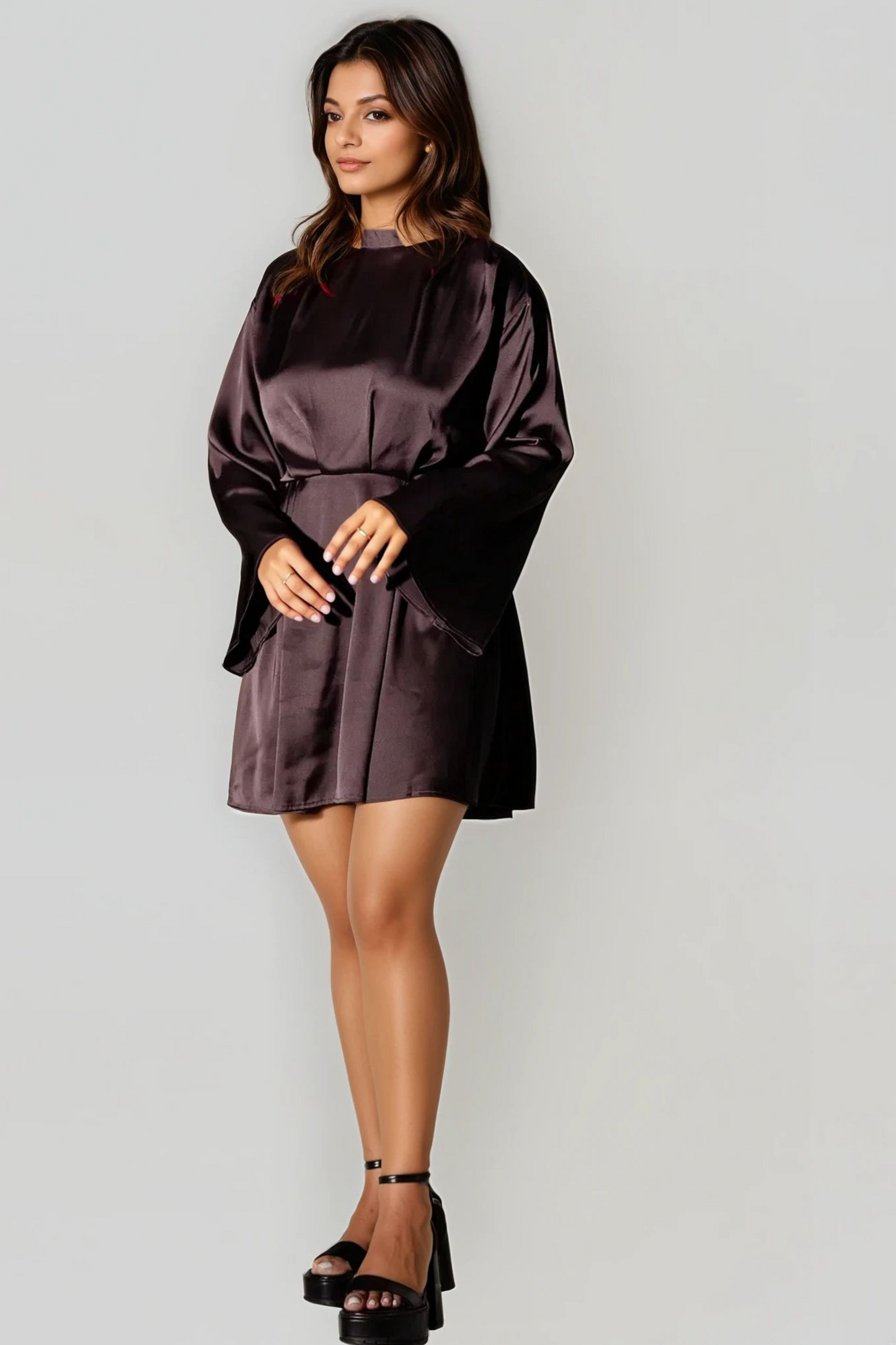 ANNA SATIN DRESS