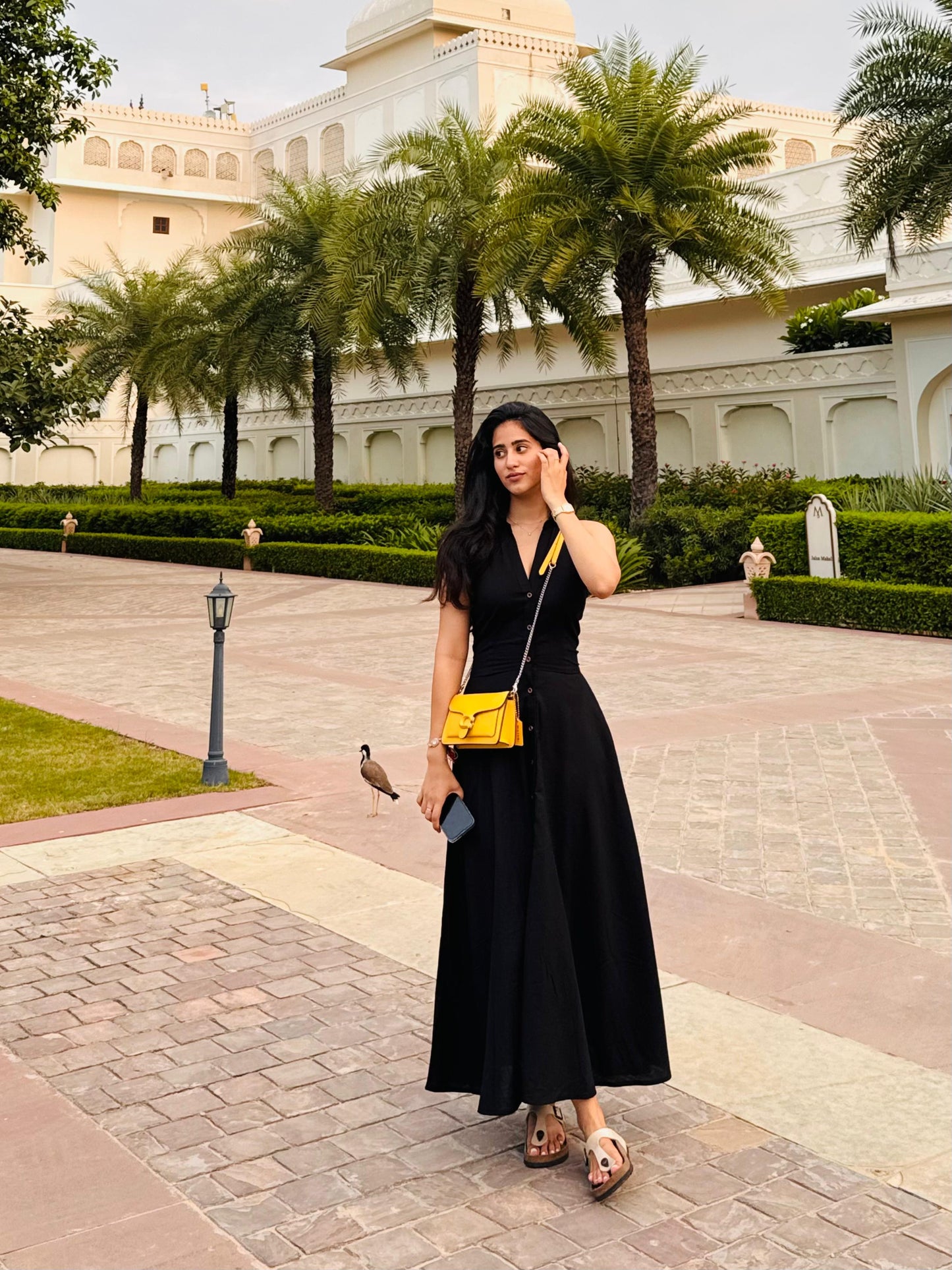 Zia Linen Dress (BLACK)