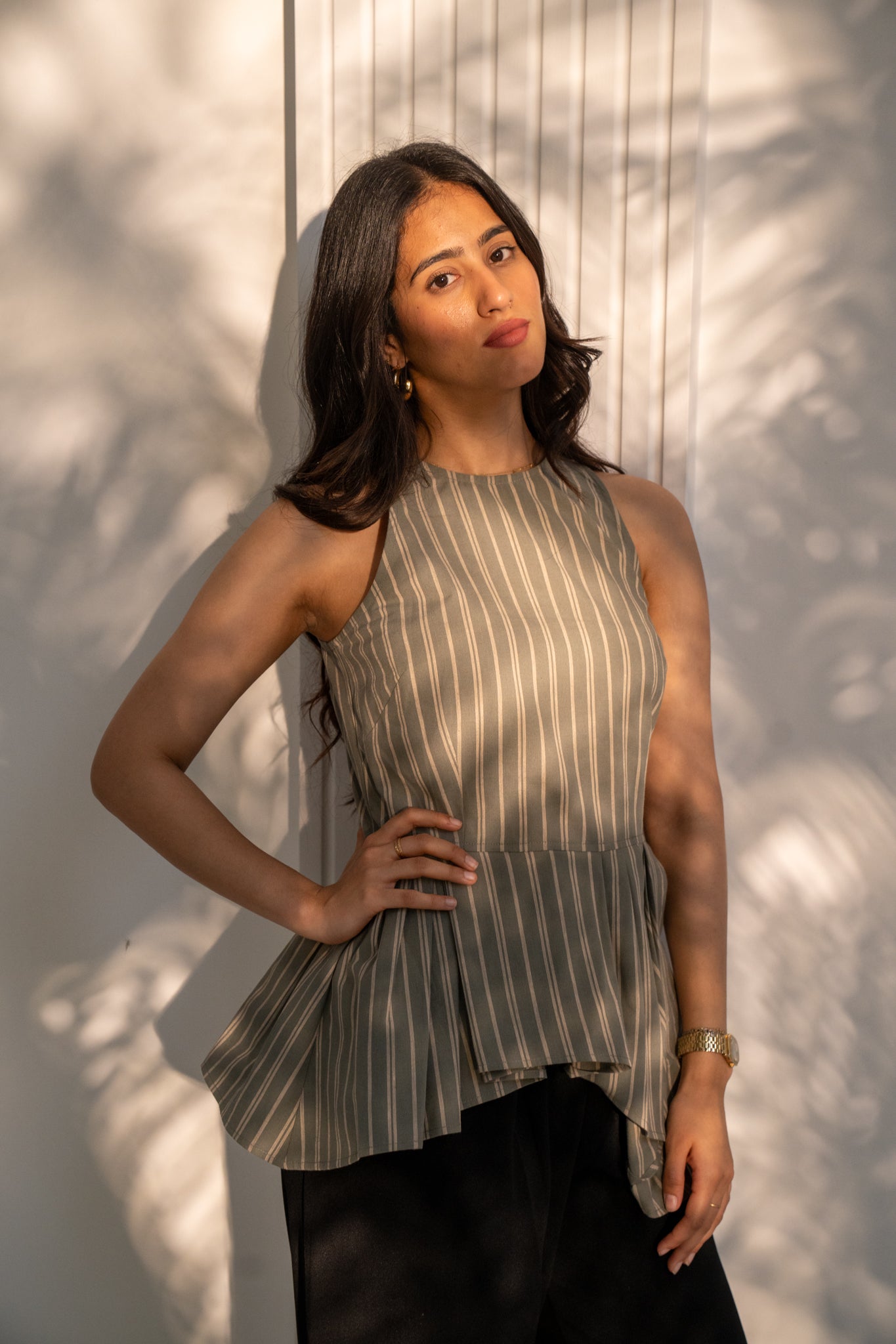 Oxford Stripe Top