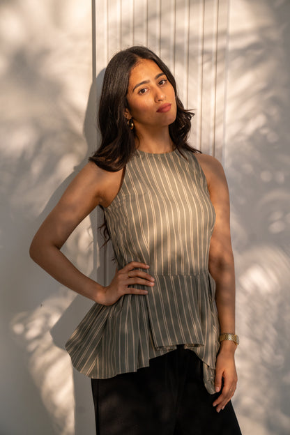 Oxford Stripe Top