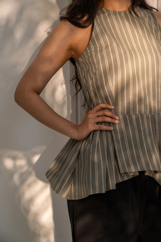 Oxford Stripe Top