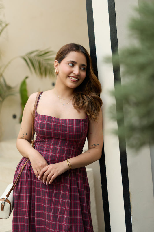 Sofia Dress - Red Check