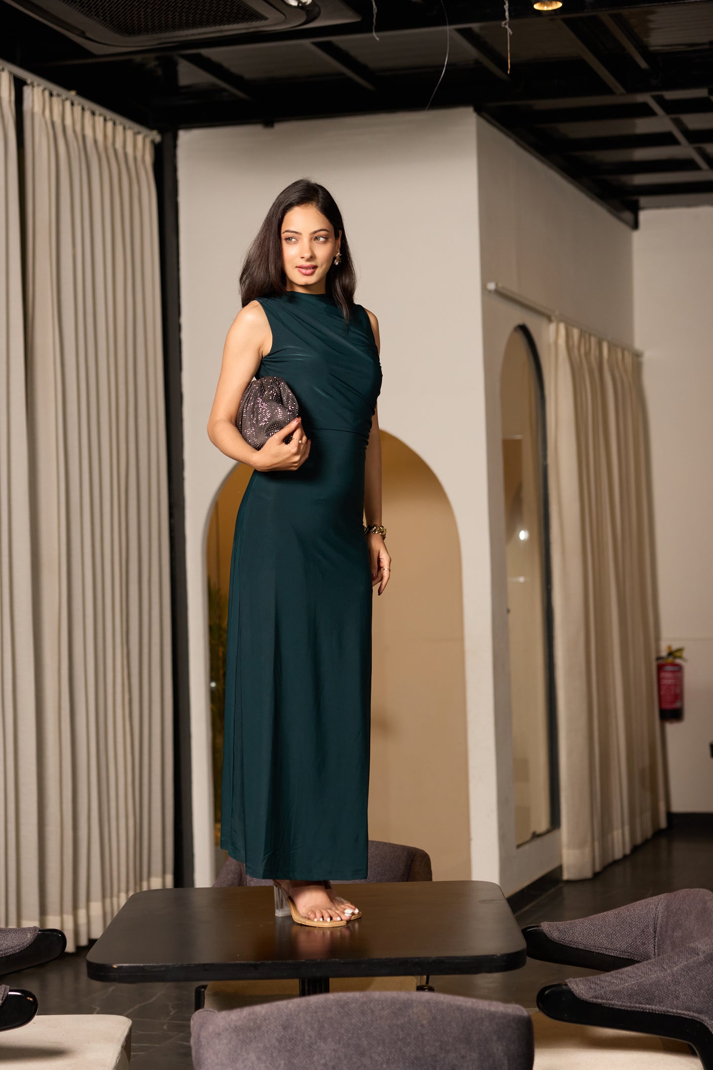 Rumi Dress - Midnight Teal