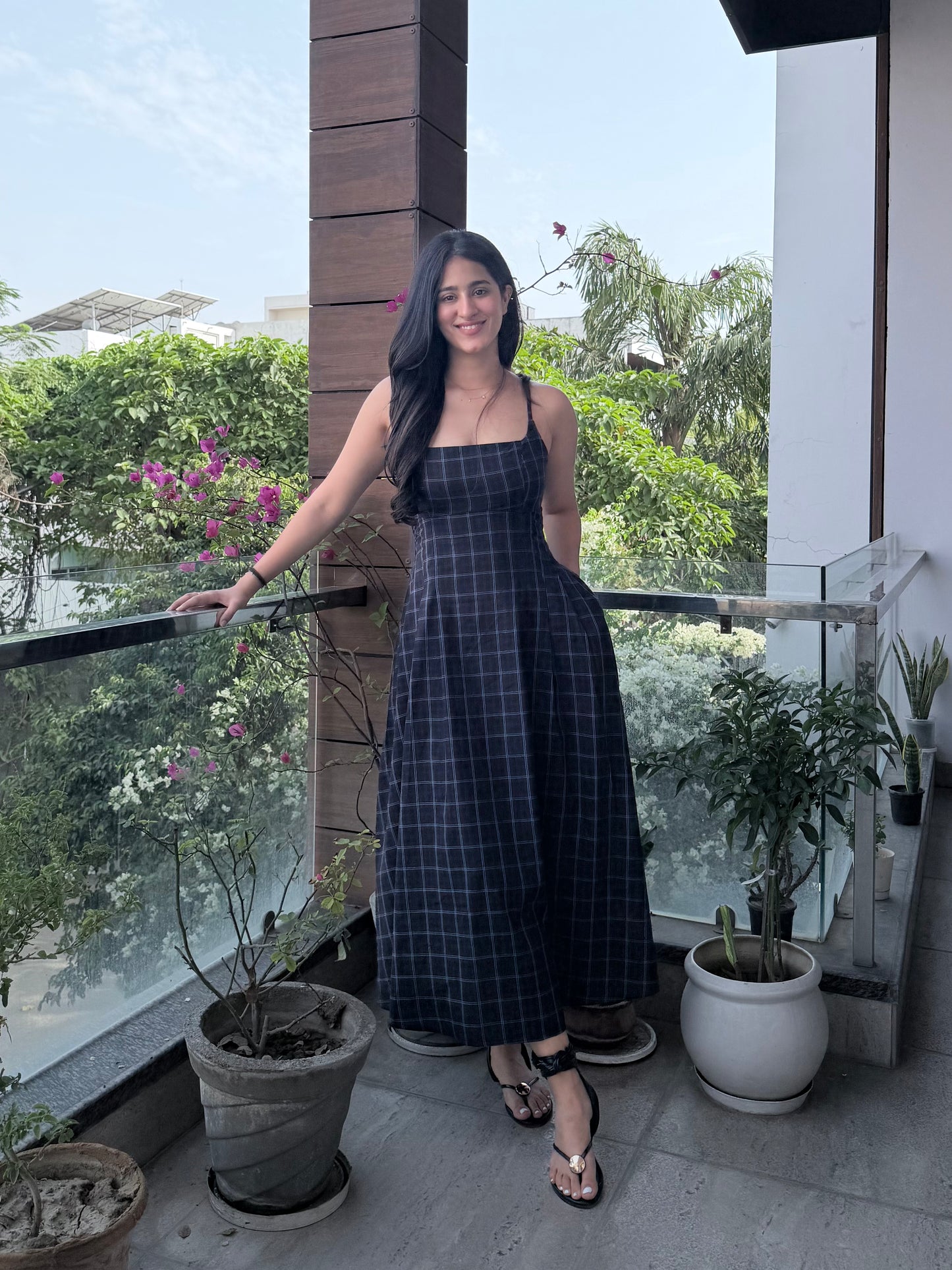 Sofia Dress - Black Check