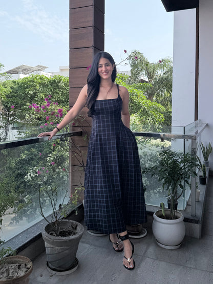 Sofia Dress - Black Check