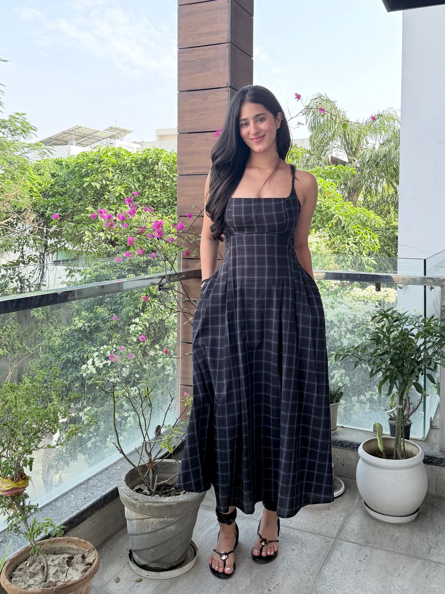 Sofia Dress - Black Check