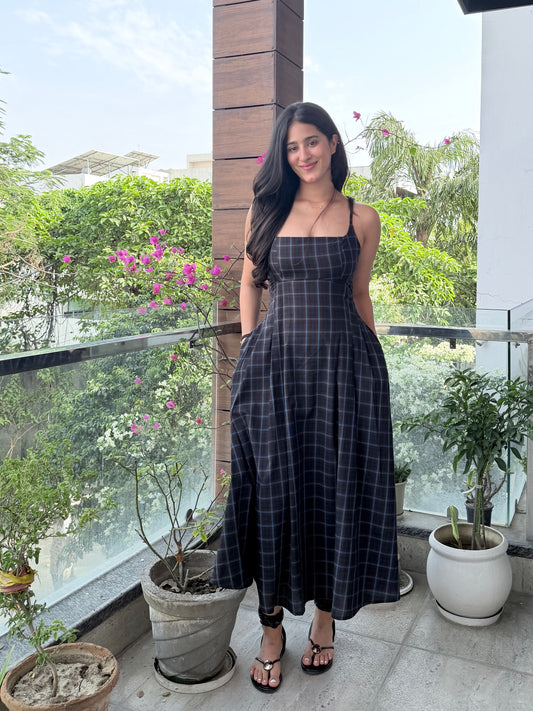 Sofia Dress - Black Check