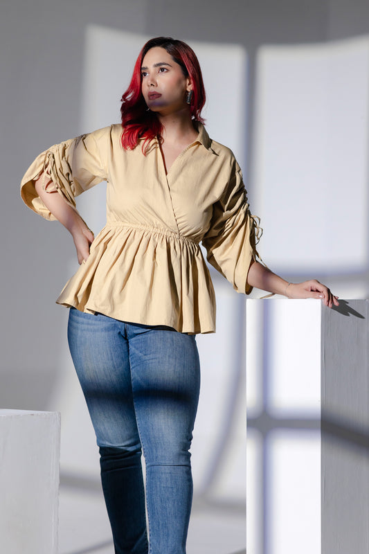 Poplin Beige Top...